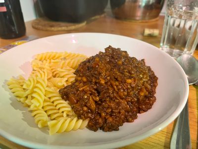 Ragù with mushrooms and lentils