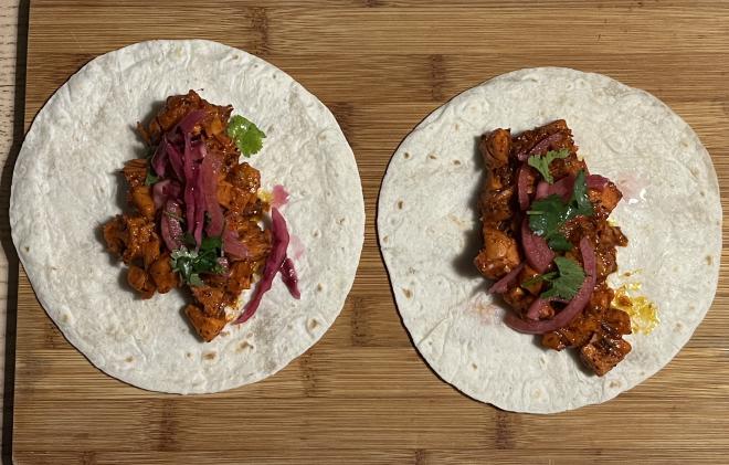 Jackfruit tacos pibil